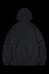 Flocked Heavy Cotton Hooded Knit Cardigan